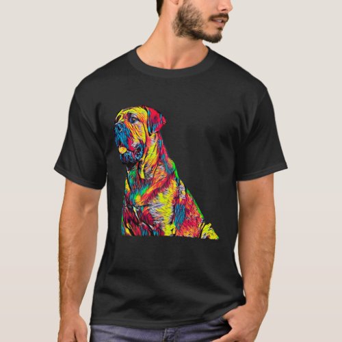 Dog Cane Corso Italian Mastiff Head Pet Portrait T_Shirt