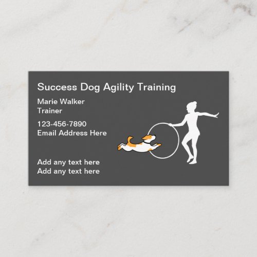 Dog Canine Agility Training Business Card