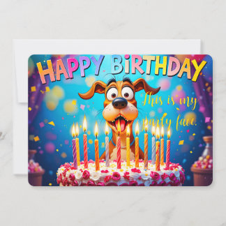 Dog Card Cute Chaotic Birthday Humor
