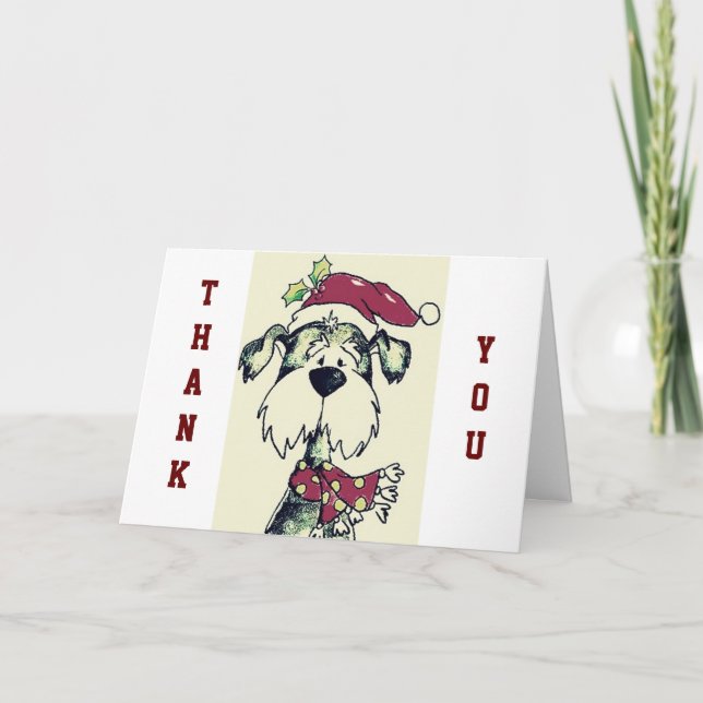 DOG CARE GIVER'S CHRISTMAS AND THANK YOU HOLIDAY CARD (Front)