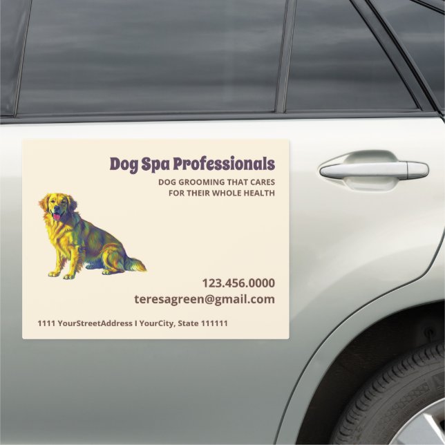 Dog Care Grooming Car Magnet (In Situ)