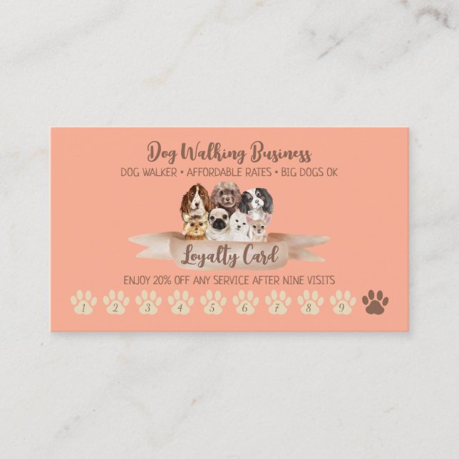 Dog Care Package Tracking Card (Front)