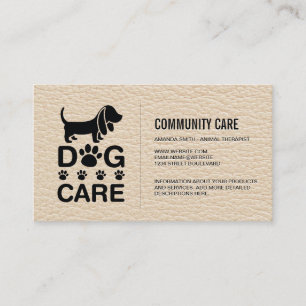 Dog Care Pet Sitting Training Services Business Business Card