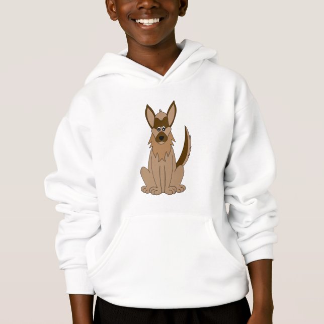 Dog Cartoon Amazing German Shepherd Hoodie (Front)
