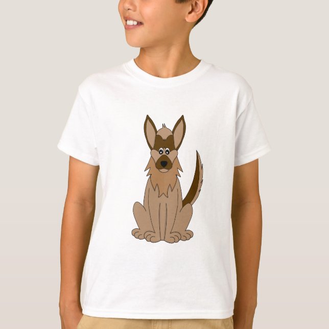 Dog Cartoon Amazing German Shepherd T-Shirt (Front)