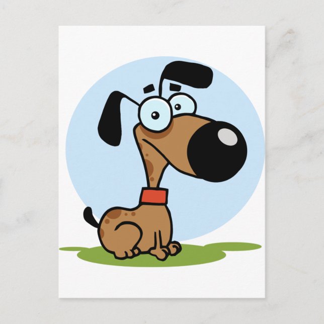 Dog cartoon character postcard (Front)