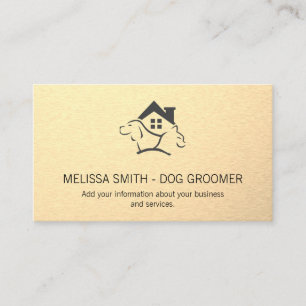 Dog Cat Animal Sleek Metallic Appointment Card