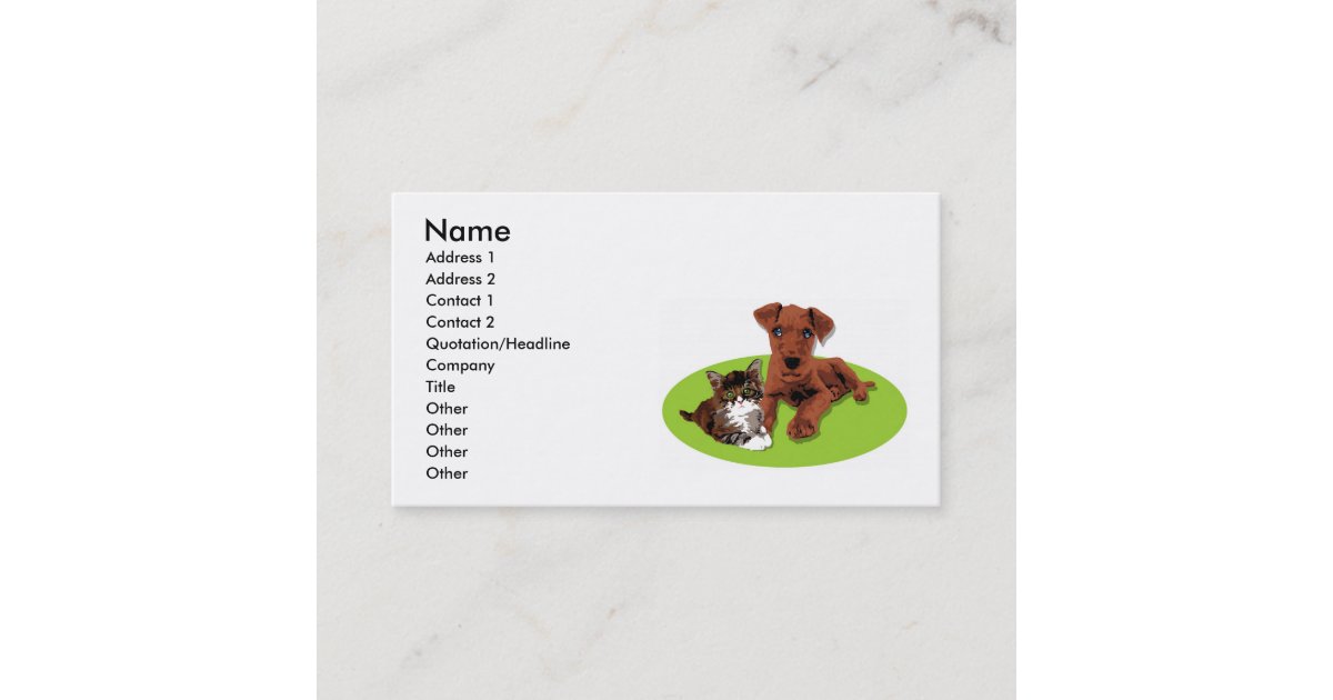 Dog & Cat Business Card Zazzle