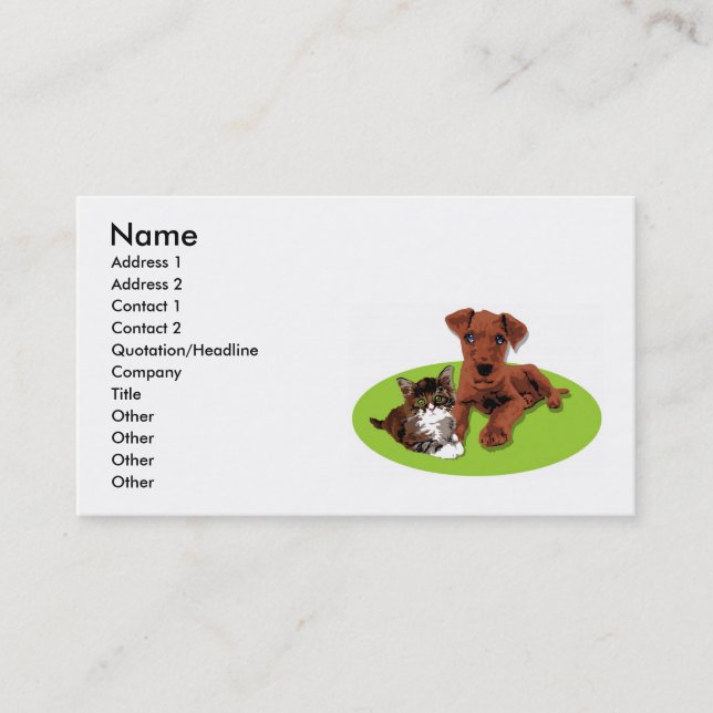 Dog & Cat Business Card (Front)