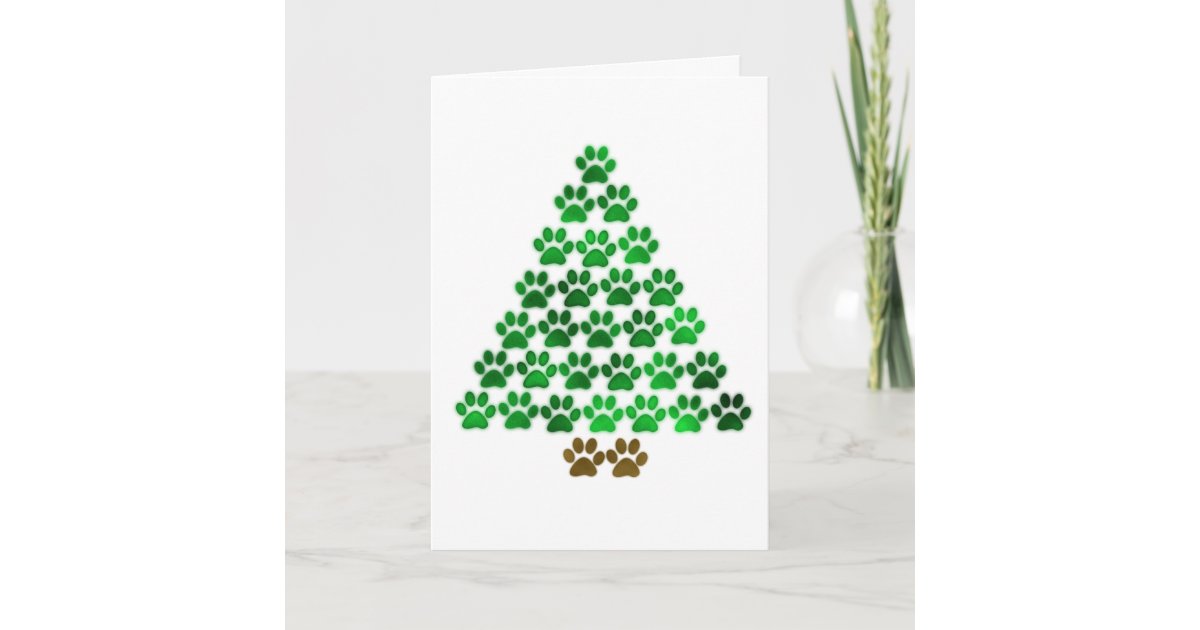 Dog / Cat Christmas Tree Holiday Card | Zazzle
