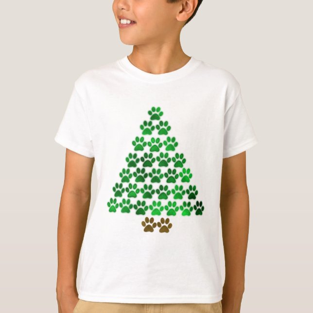 Dog / Cat Christmas Tree T-Shirt (Front)