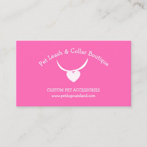 Dog Cat Collar Leash ID Shop Business Card