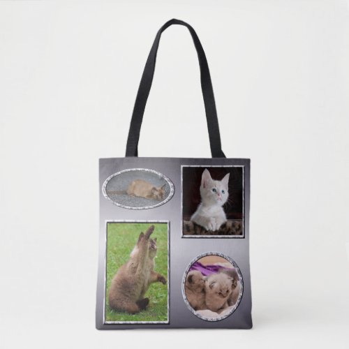 Dog Cat Four Favorite Photos Collage Tote Bag