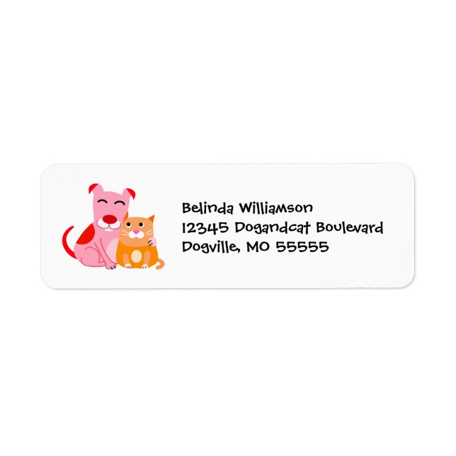 Dog & Cat Friends Label (Front)