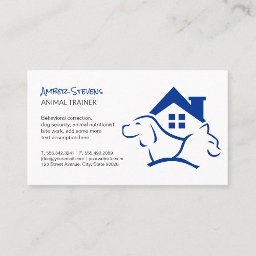 Dog Cat House Logo Business Card