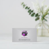 Dog & Cat Logo Business Card (Purple Version) (Standing Front)