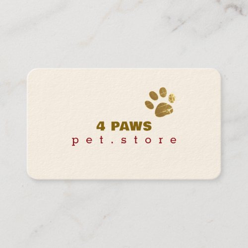 Dog Cat Paw - Pet Store  Business Card