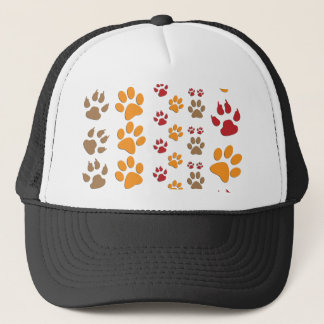 Dog & Cat Paw prints Design ~ editable background Trucker Hat