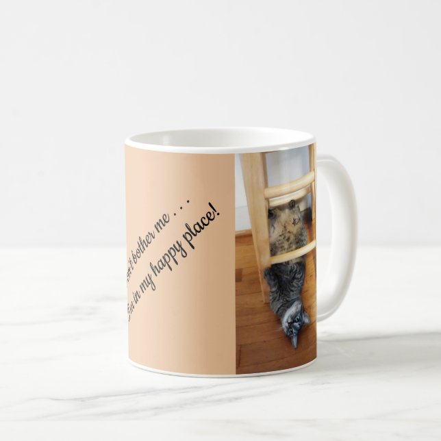 Dog Cat Pet Don't Bother Me Happy Place Photo Coffee Mug (Front Right)