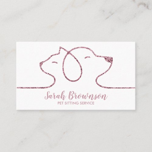 Dog Cat Pet Grooming Sitting Service Business Card