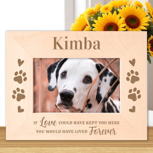 Dog Cat Pet Memorial Custom Sympathy Wood Picture Engraved Frames