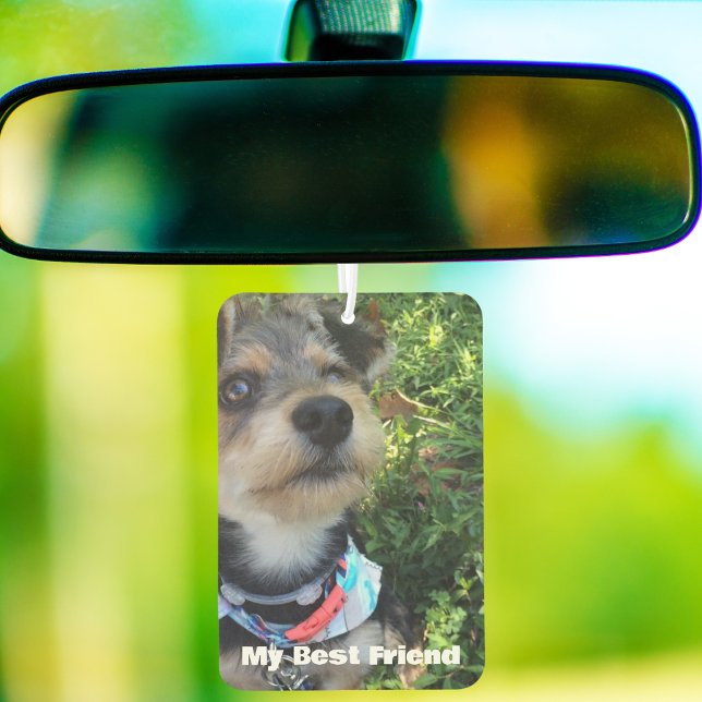 Dog Cat Pet Memorial Photo Paws Heart Custom Air Freshener (Creator Uploaded)