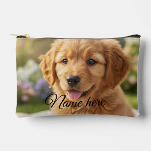Dog cat pet name photo template simple minimal accessory pouch