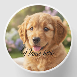 Dog cat pet name photo template simple minimal mini candle favors