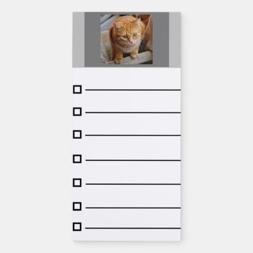 Dog Cat Pet Photo To Do List Magnetic Notepad