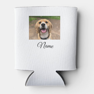 Dog cat photo add pet name cu custom personalized can cooler