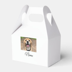 Dog cat photo add pet name cu custom personalized favor boxes