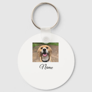 Dog cat photo add pet name cu custom personalized keychain
