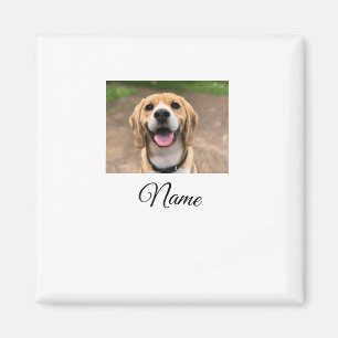 Dog cat photo add pet name cu custom personalized magnet