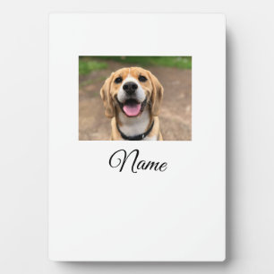 Dog cat photo add pet name cu custom personalized plaque