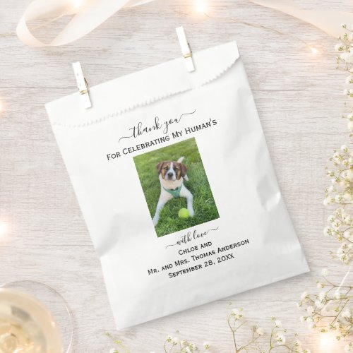 Dog Cat Photo My Humans Thank You Wedding  Favor Bag