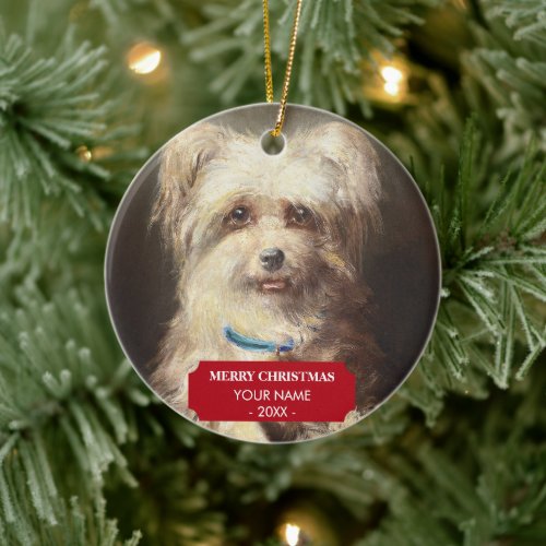 Dog Cat Photo Pet Memorial Gift Portrait Christmas Ceramic Ornament