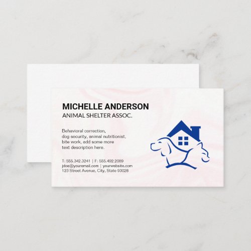 Dog Cat Shelter Home Logo Business Card