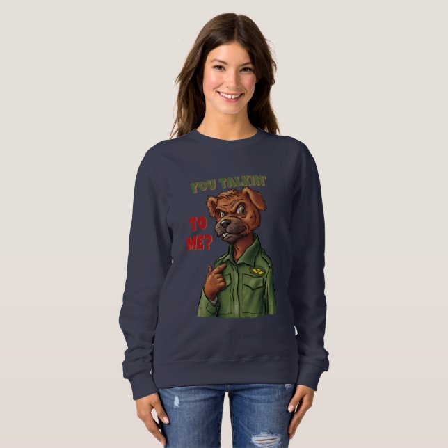 Dog Character with Iconic Movie Quote Sweatshirt (Front Full)