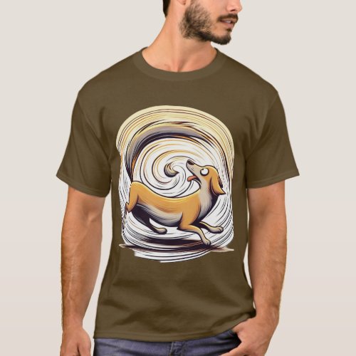 Dog Chasing Tails in Circles T_Shirt