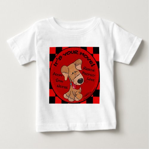 Dog Checker Board_Your Move Baby T_Shirt