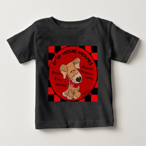 Dog Checker Board_Your Move Baby T_Shirt