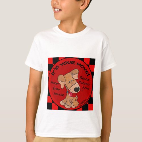 Dog Checker Board_Your Move T_Shirt