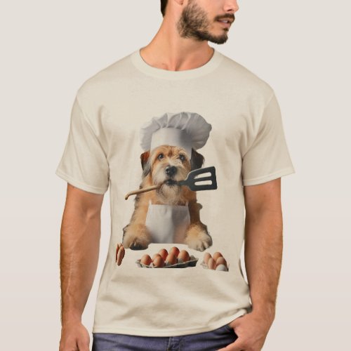Dog Chef Cooking Storm The Kitchen With Flair T_Shirt