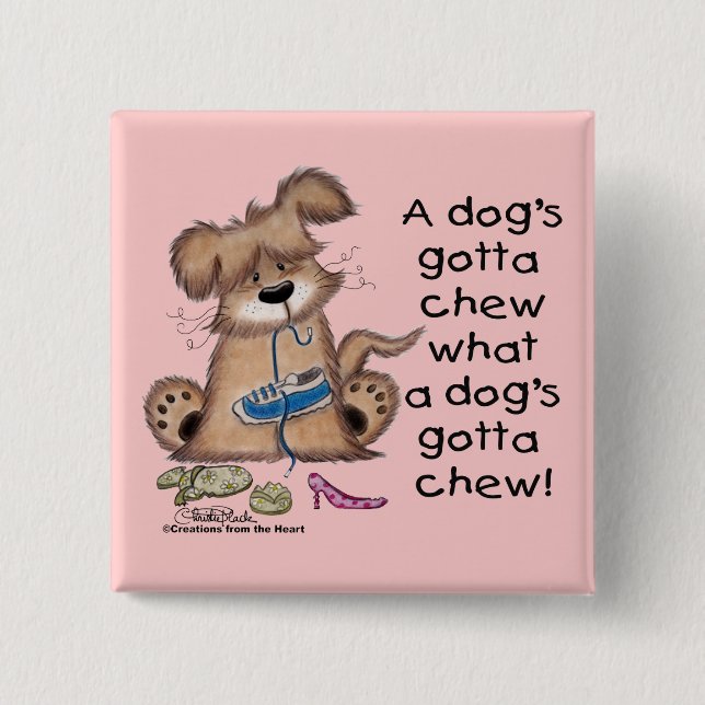 Dog Chews Shoes Button (Front)