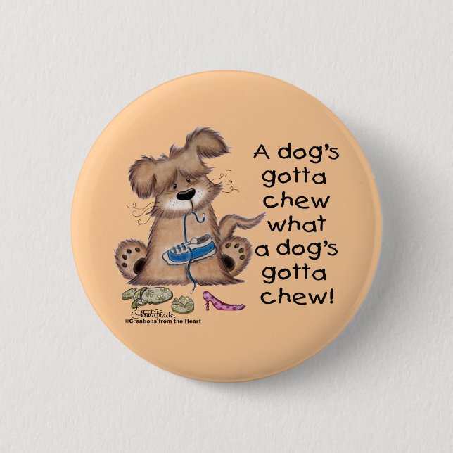 Dog Chews Shoes Button (Front)
