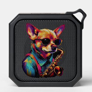 Dog Chihuahua Playing Saxophone Bluetooth Speaker