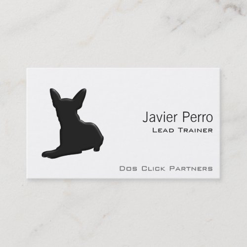 Dog Chihuahua Silhouette Business Card Templates
