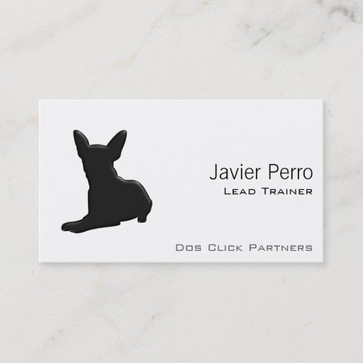 Customizable Dog Chihuahua Silhouette Business Card Templates