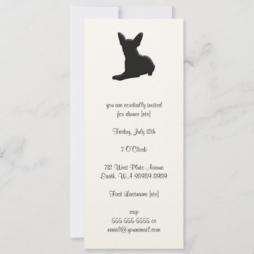 Dog Chihuahua Silhouette Announcements