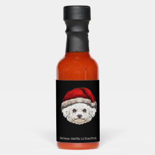 Dog Christmas Bichon Santa Hat On A Bichon Frise E Hot Sauces